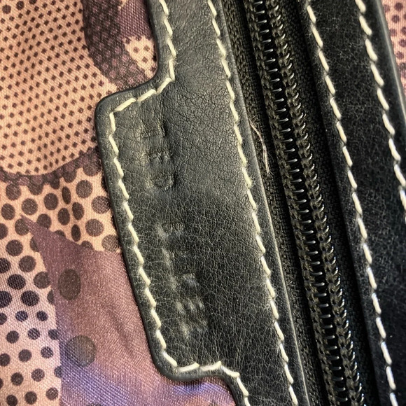 Ted‎ Baker black leather satchel bag with white stitching. Excellent condition. - Picture 7 of 8